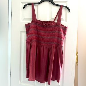 Torrid Ginger Brown Smocked Babydoll Tank Top - NWT!